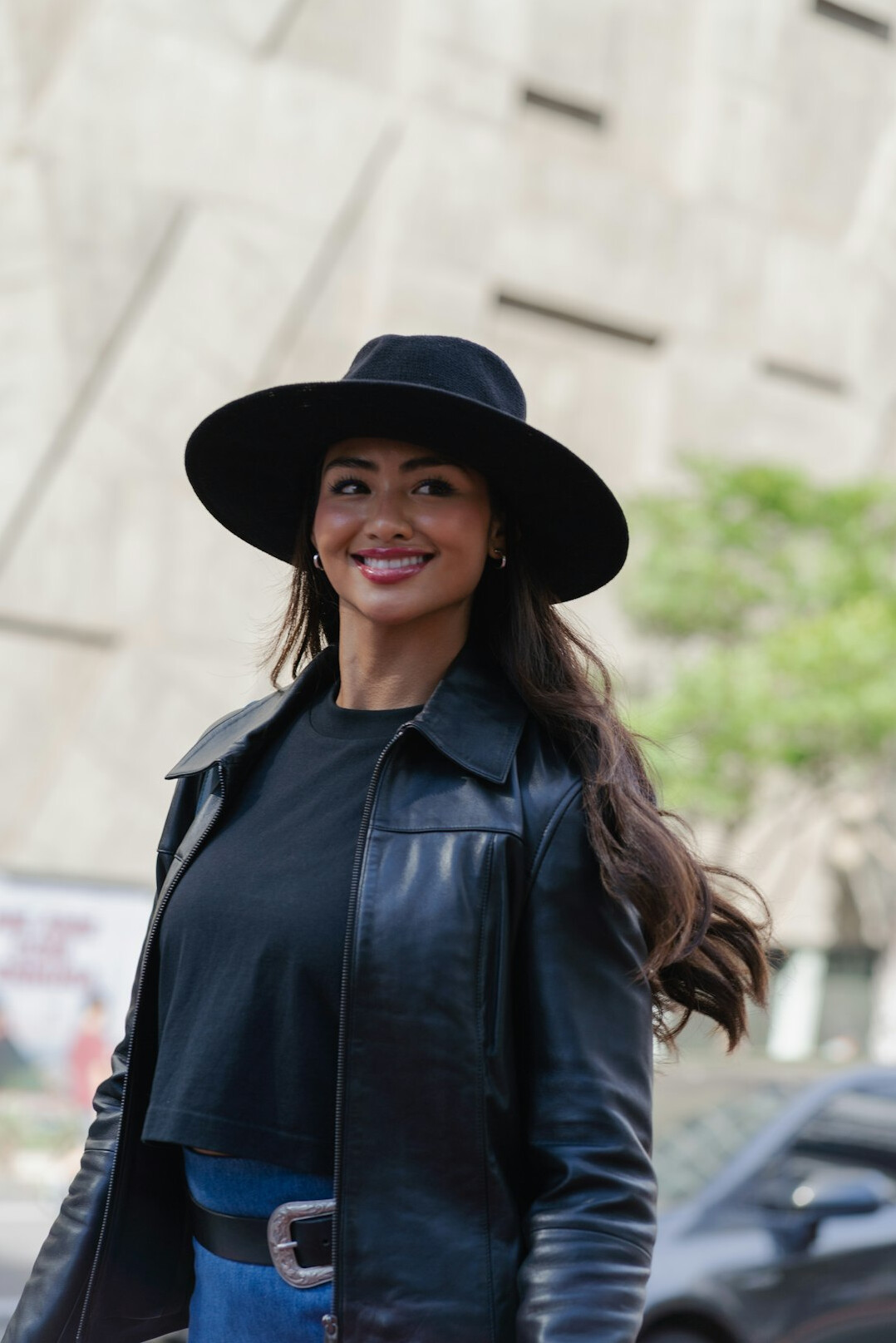 Portrait of a smiling Chilean woman in her forties